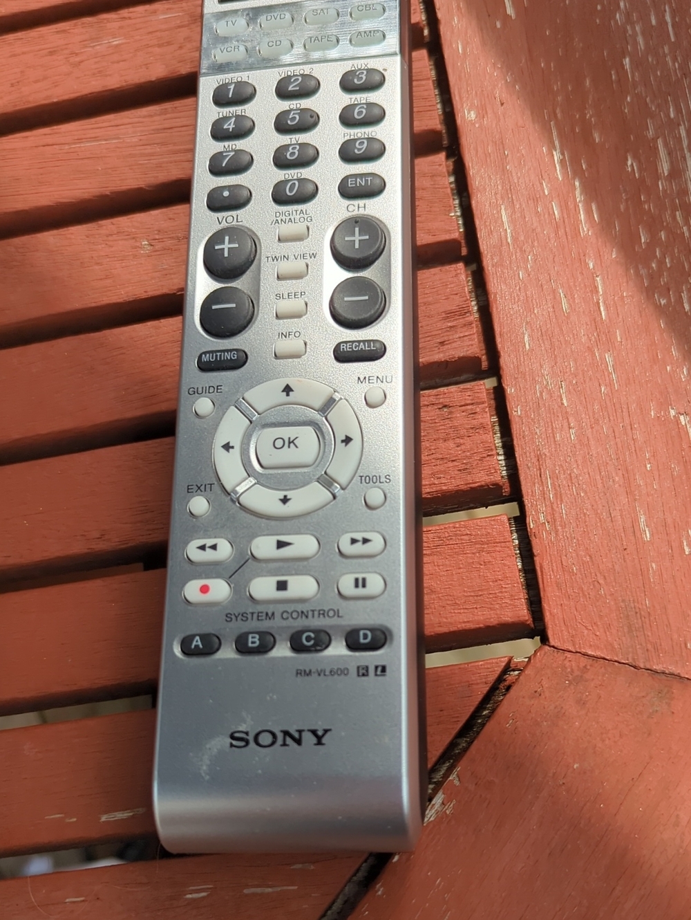 Sony Silver and Black AV Remote Control
